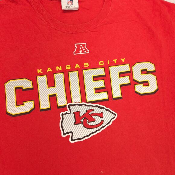 NFL Kansas City Chiefs Crew Neck Graphic Football T-Shirt Mens Size Large L Red - Picture 4 of 9